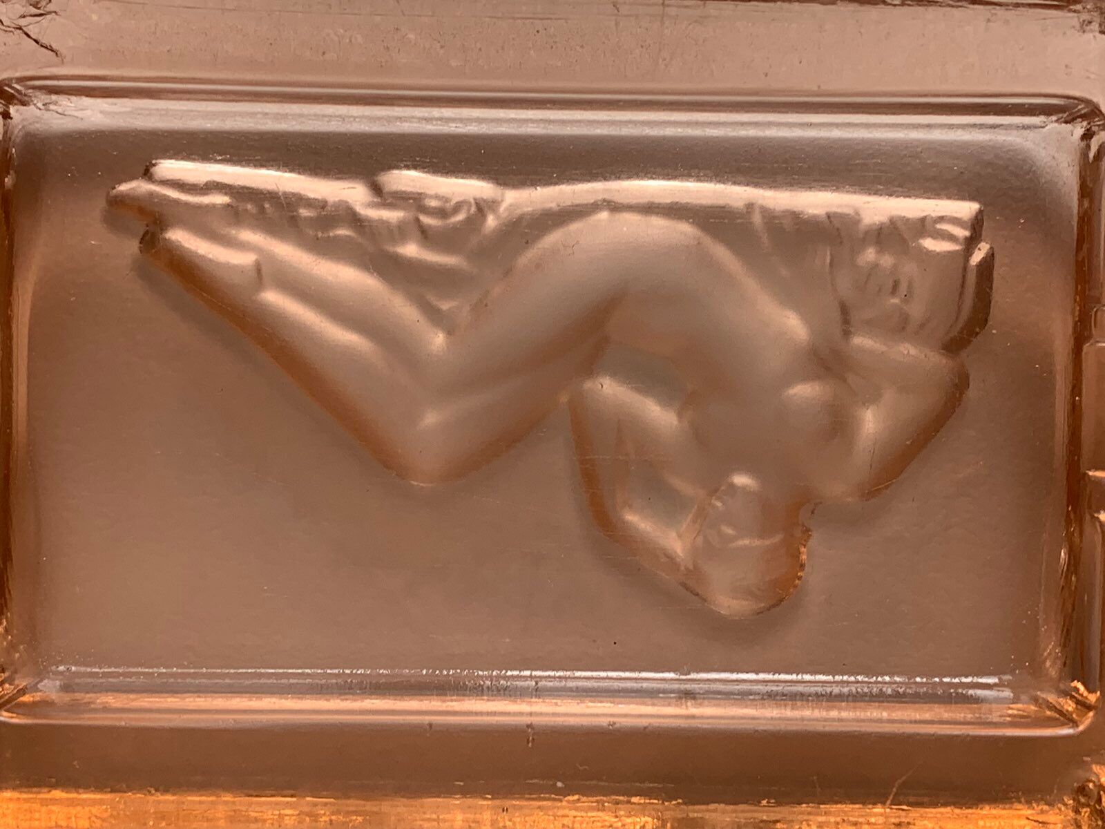 Art deco ashtray with nude woman décor