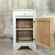 Vintage buffet/confiturier in white/greige painted wood.