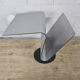 Modern metal minimalist side table with magazine rack / Dutch design