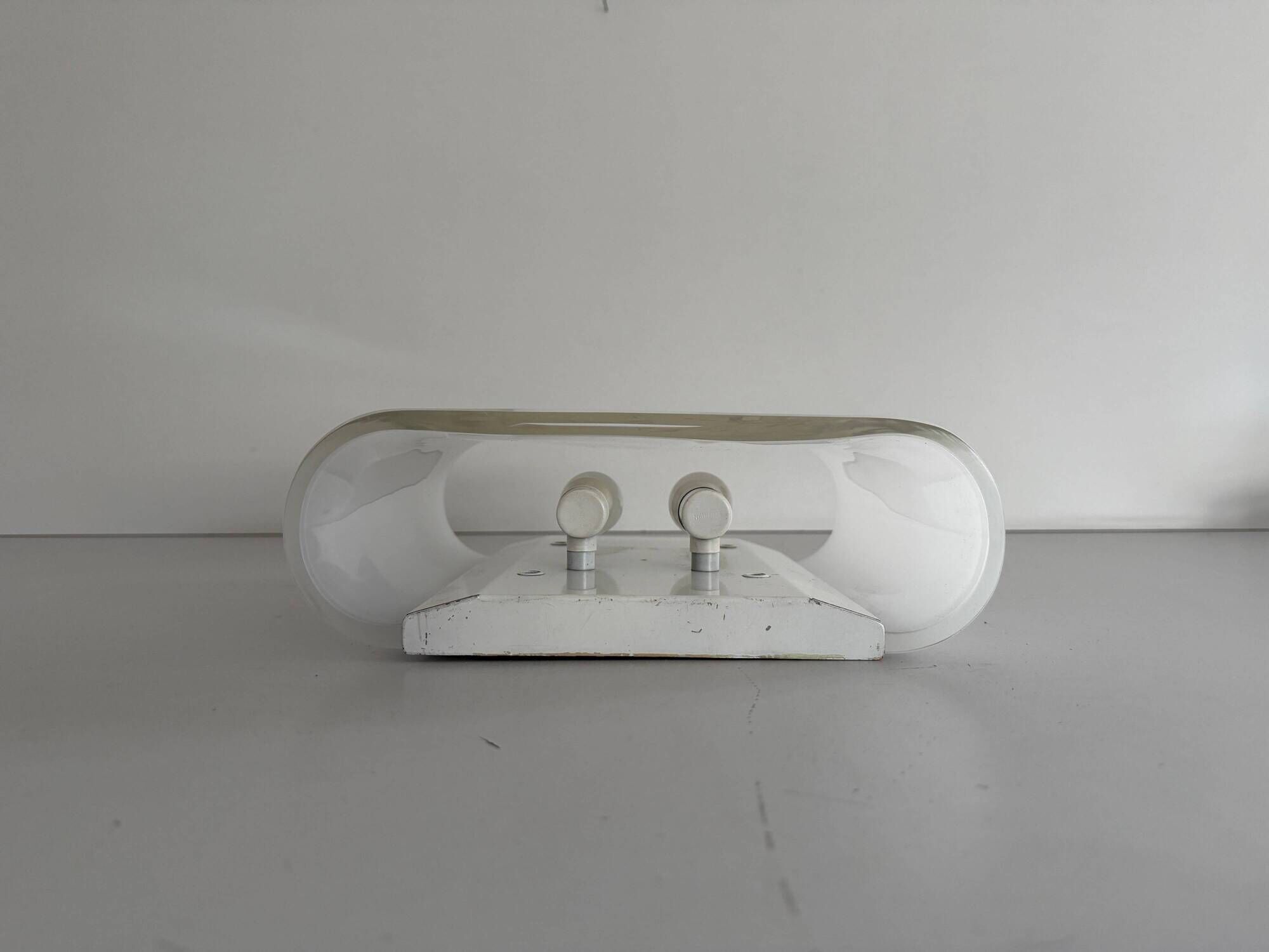 Simple wall lamp in heavy Murano glass from the mid-century, 1960, Italy.