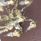 Antique chandelier in bronze and brass – 80 cm – multi-light – electricity