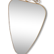 Asymmetric mirror shape free vintage brass