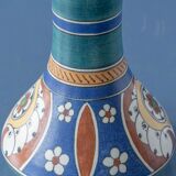 Pair of hand-painted ceramic table lamps in Dutch Art Nouveau–Art Deco style, 1910–1917.