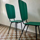 Chaises skaï vert années 50