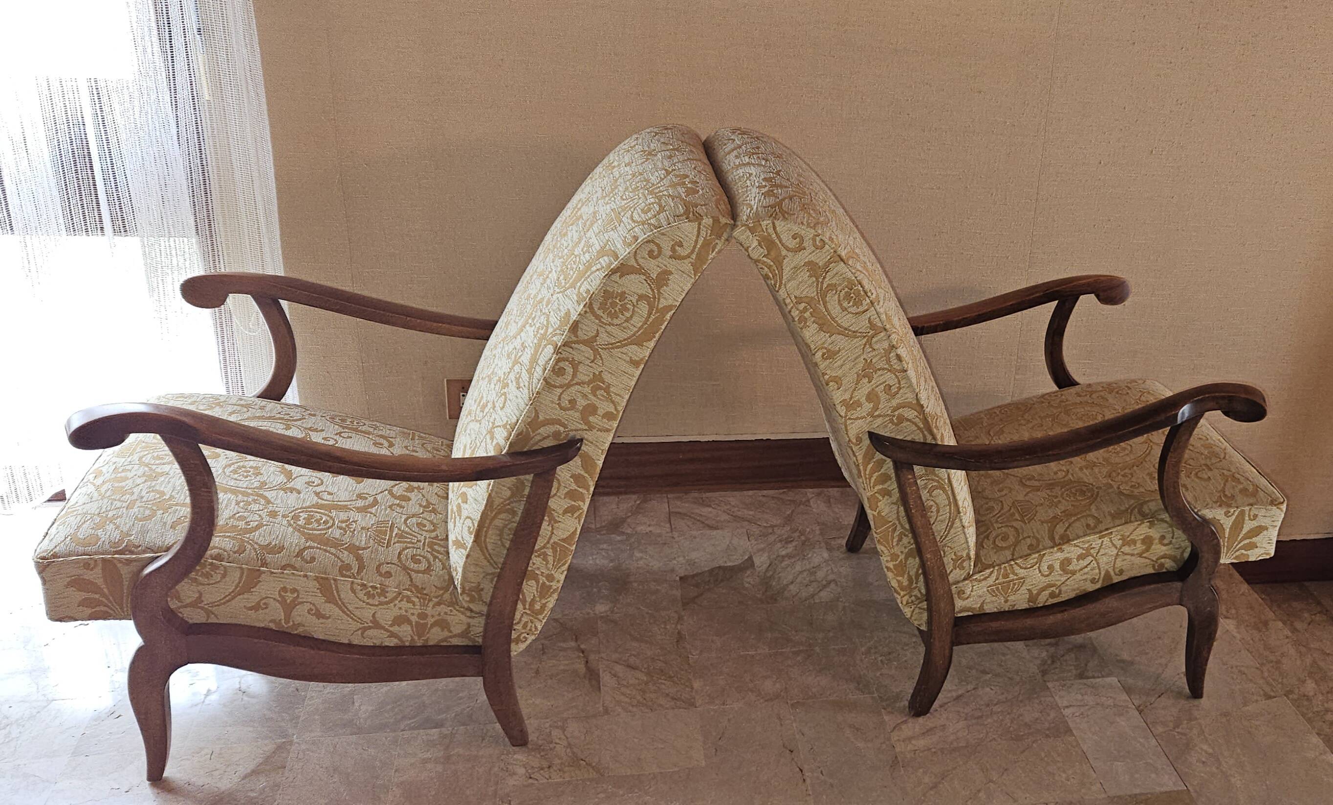 Vintage 3-piece living room in beige fabric