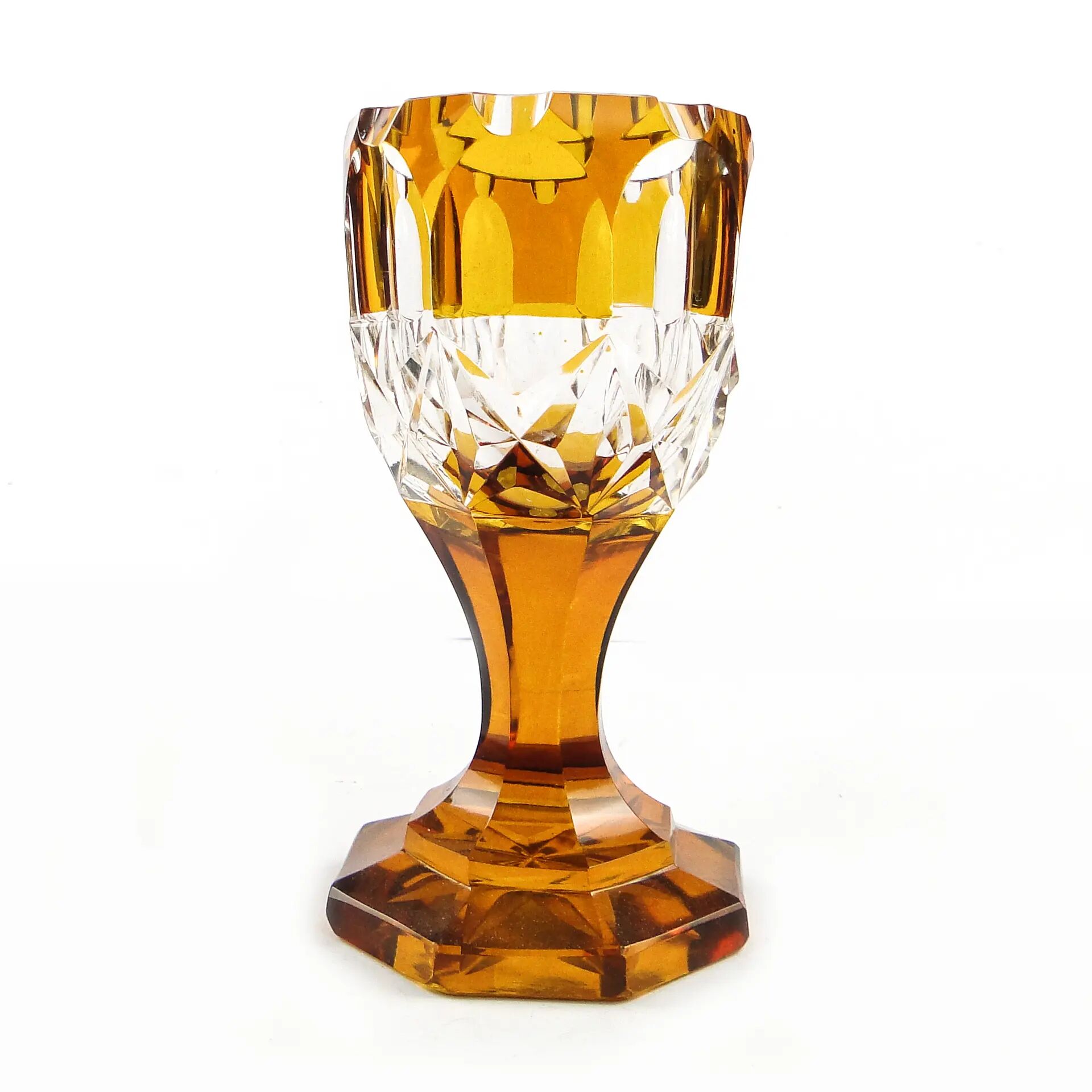Art Deco goblet, crystal, Czechoslovakia, 1930s