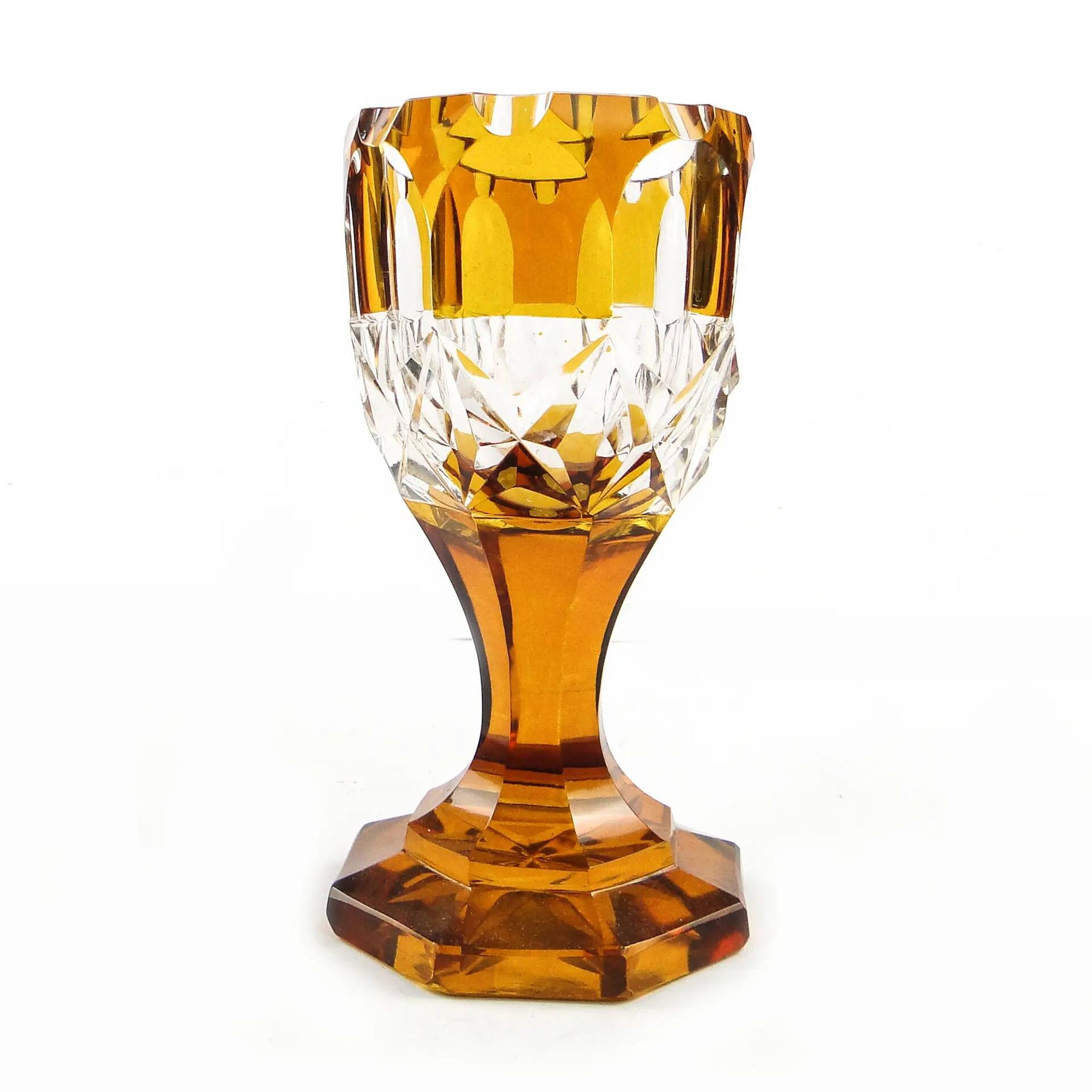 Art Deco goblet, crystal, Czechoslovakia, 1930s
