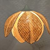 Rattan lotus flower suspension from the 60s/70s