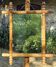 Turned wooden mirror in bamboo style from the 1930s.
