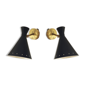 Pair of Italian design sconces 1950