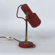 Stilnovo, vintage red brass table lamp from 50s