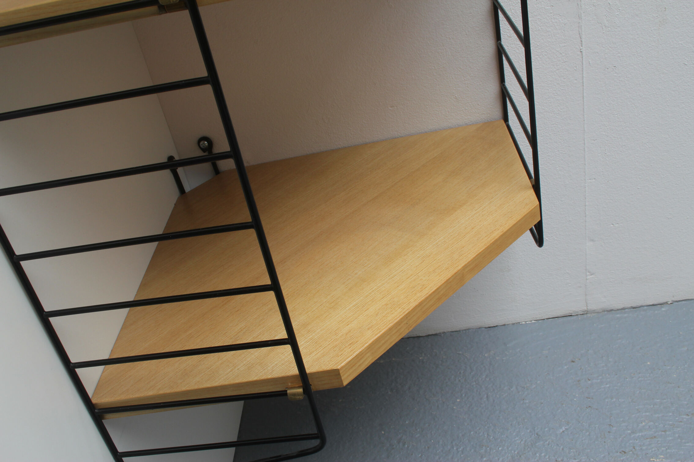 1960s corner wall unit in ash , Nisse Strinning Sweden