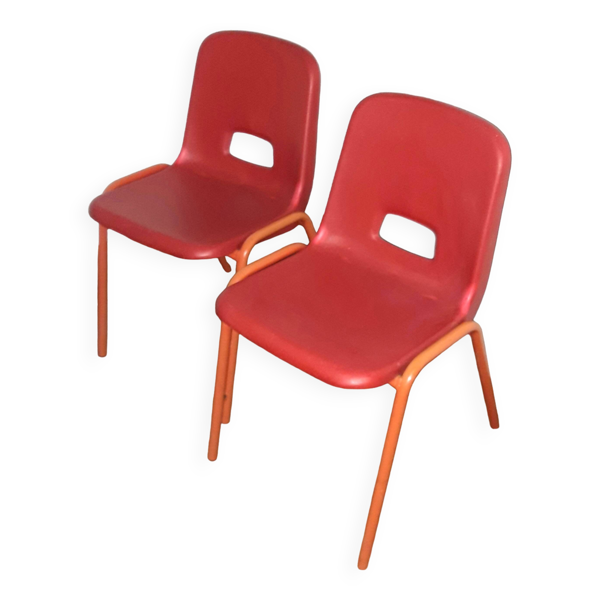 Pair of vintage red chairs