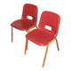 Paire de chaises vintage rouges