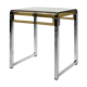 Vintage plexiglass and chrome side table, France, circa 1970