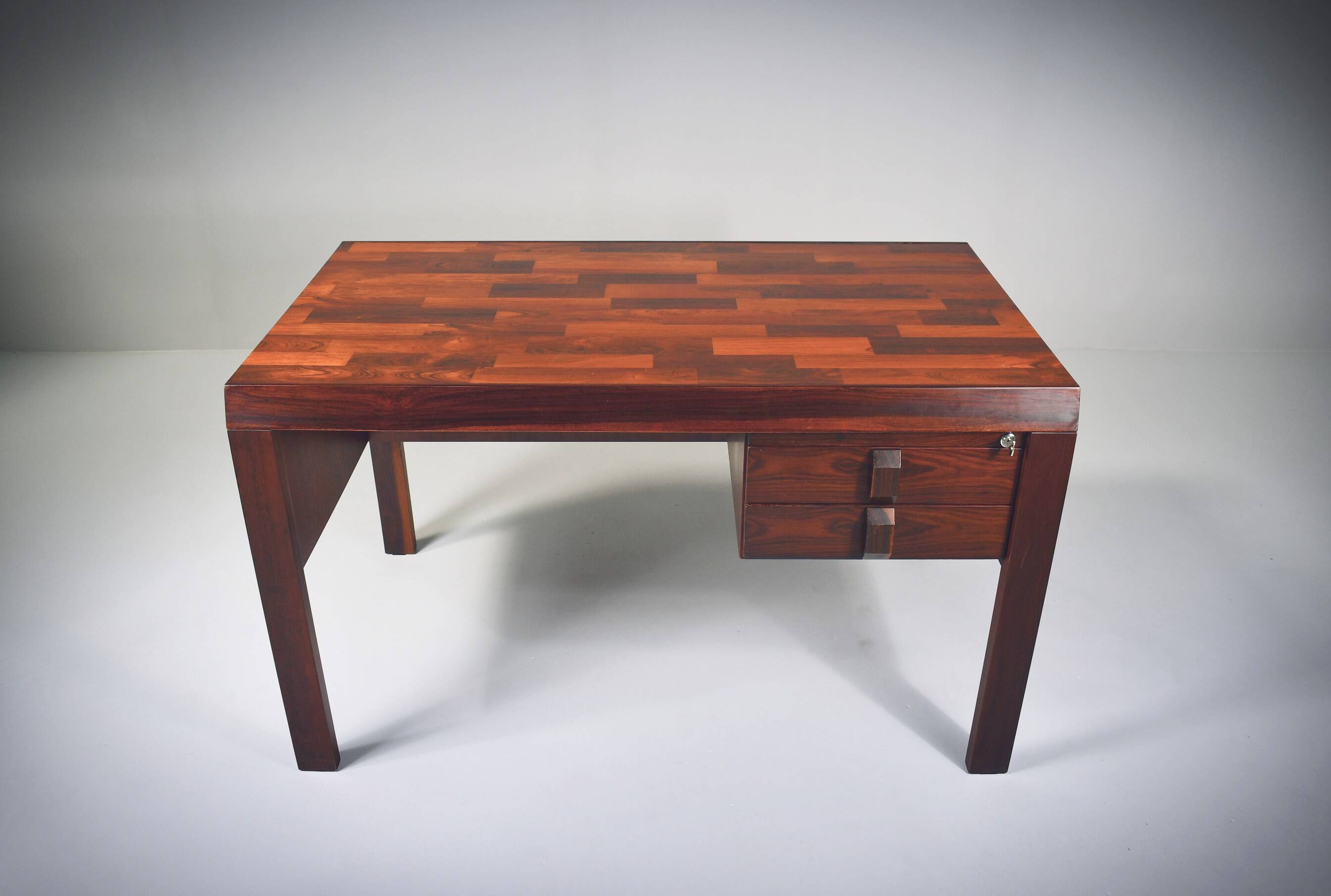 Rosewood desk by Jean Gillon for Italma. Brazil 1970's