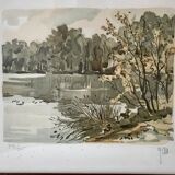 Lithograph Robert Yan (1980)