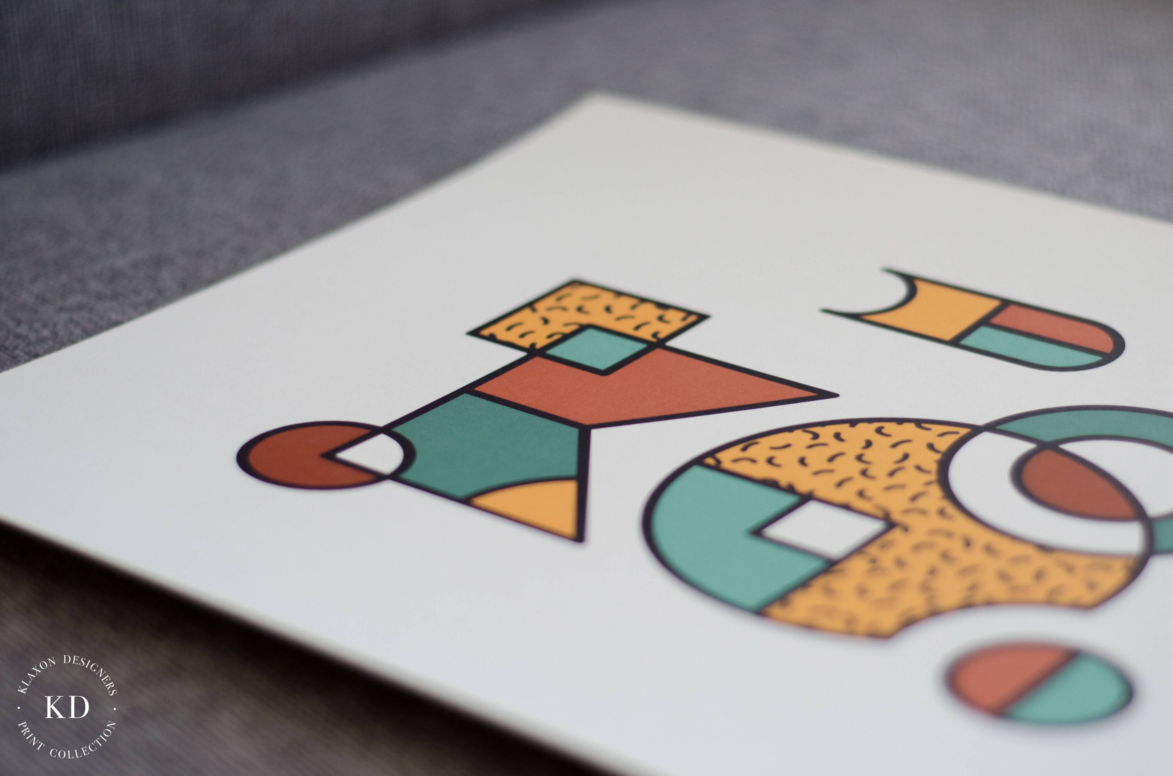 Illustration - Abstract geometric graphic colorful A3 poster numbered #006