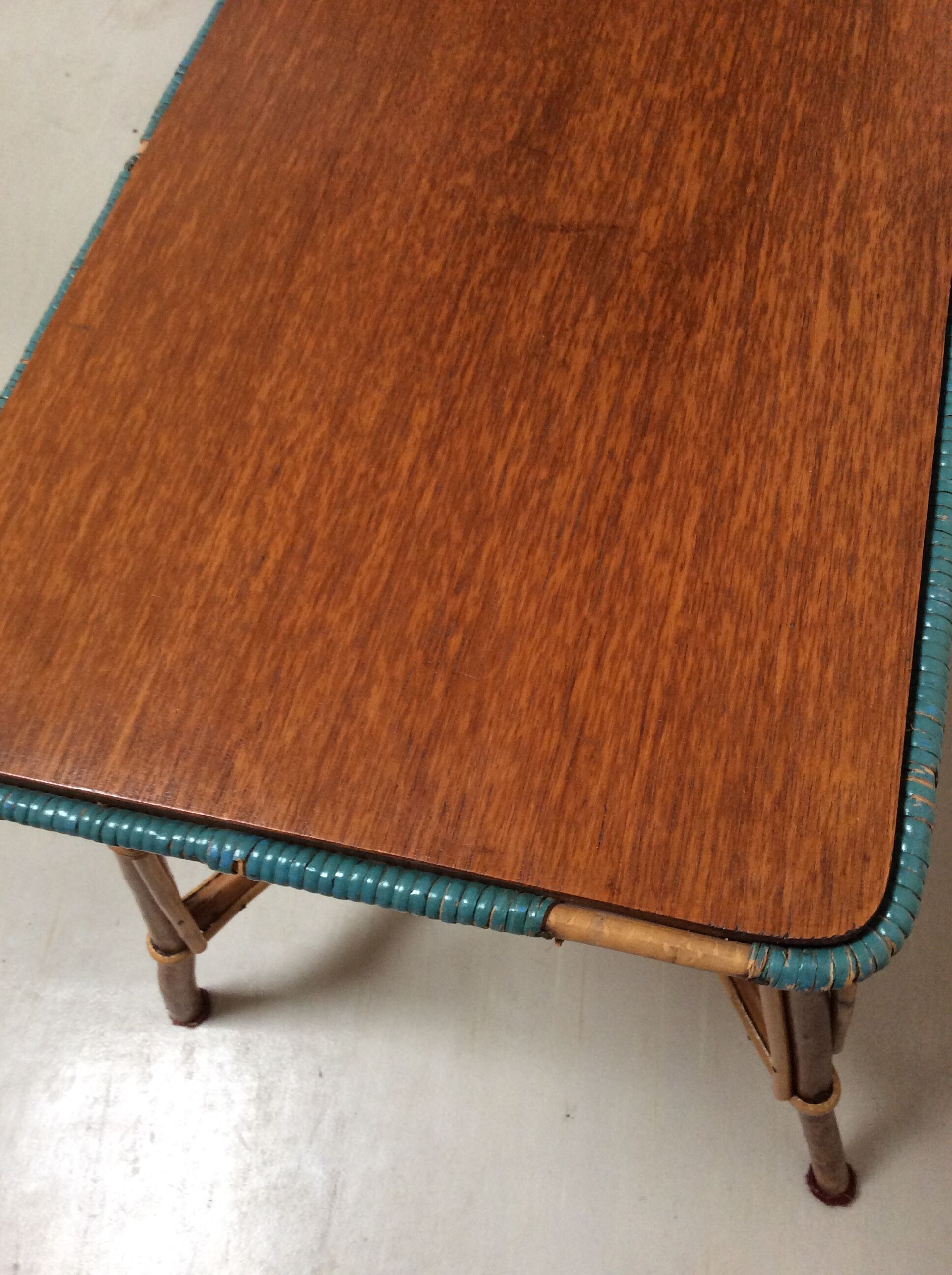 Old rattan coffee table