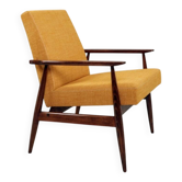 Vintage amber armchair Hermes designed by H. Lis