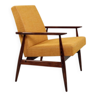 Vintage amber armchair Hermes designed by H. Lis