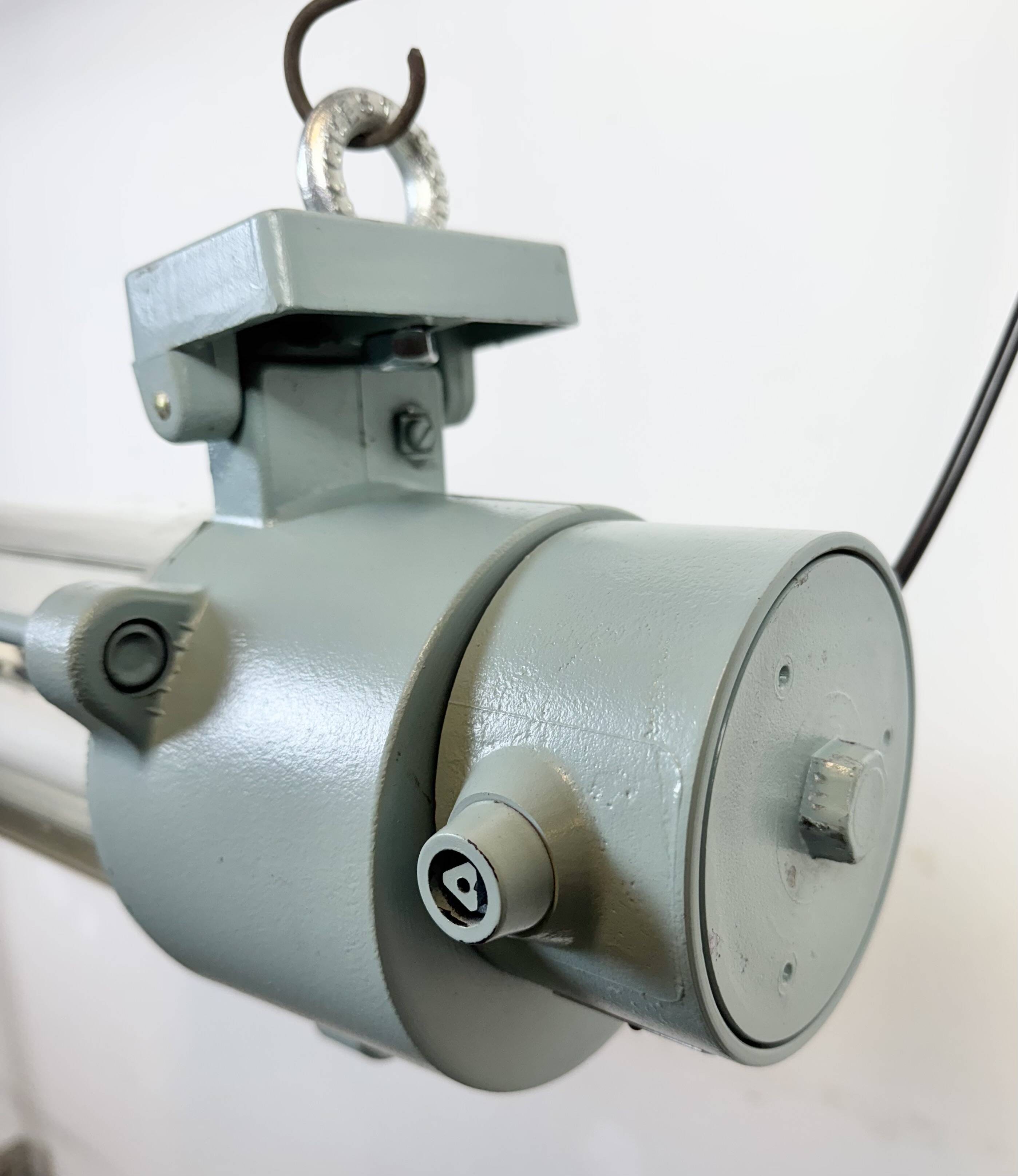 Industrial East German Fluorescent Tube Light From Leuchtenbau Wittenberg, 1980s