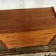 Commode chiffonnier teck vintage pieds fuseaux 1950 60