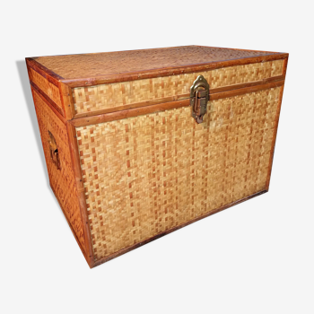 Travel trunk wicker 1930s