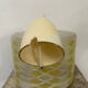 Vintage suspension 60s, 70's, white and yellow glass pop decoration