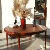 Round teak coffee table - Johannes Andersen - CF Christensen from Silkeborg