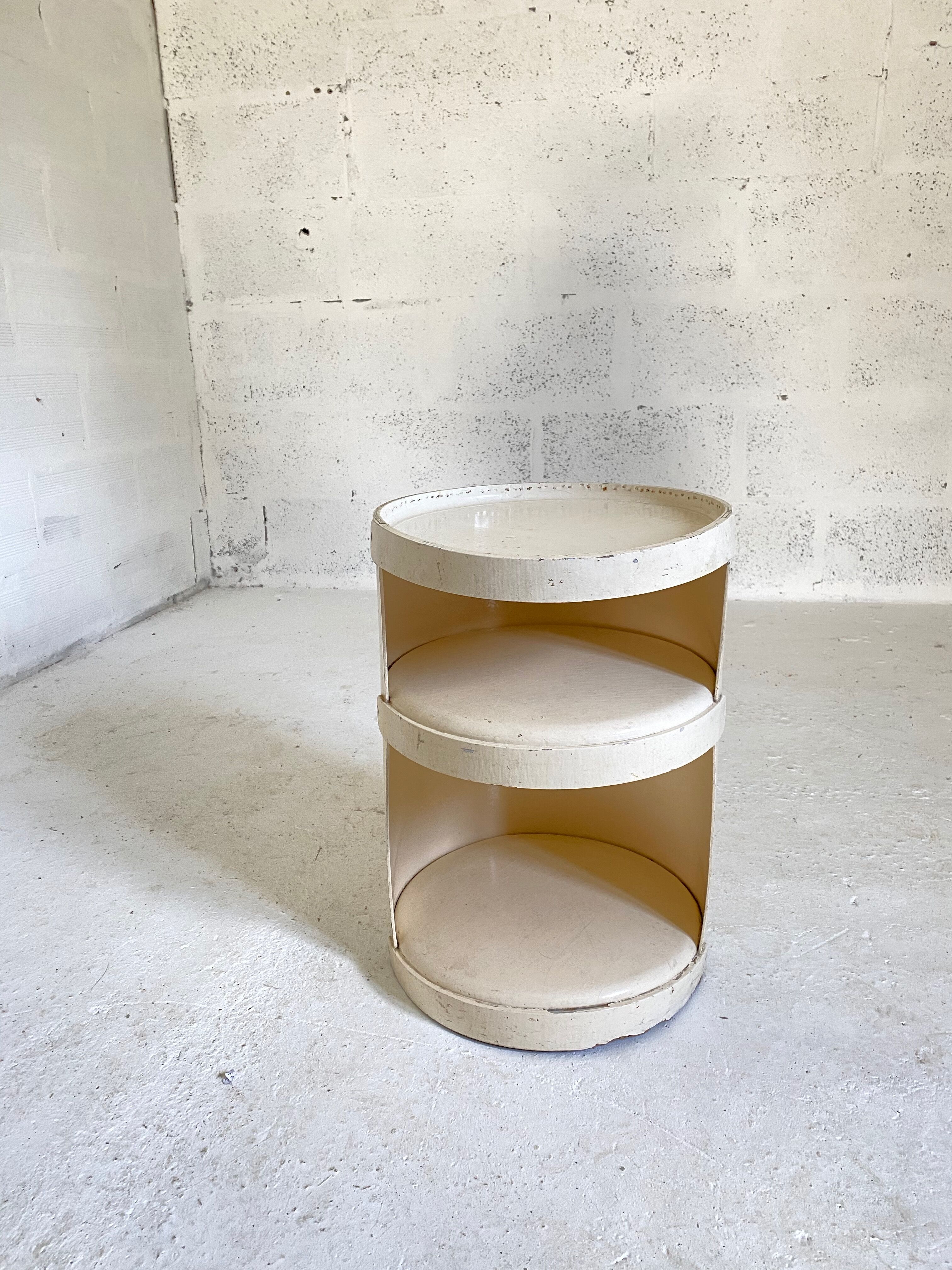 White thick lasked cardboard shelf, Jean-Louis AVRIL - 1960