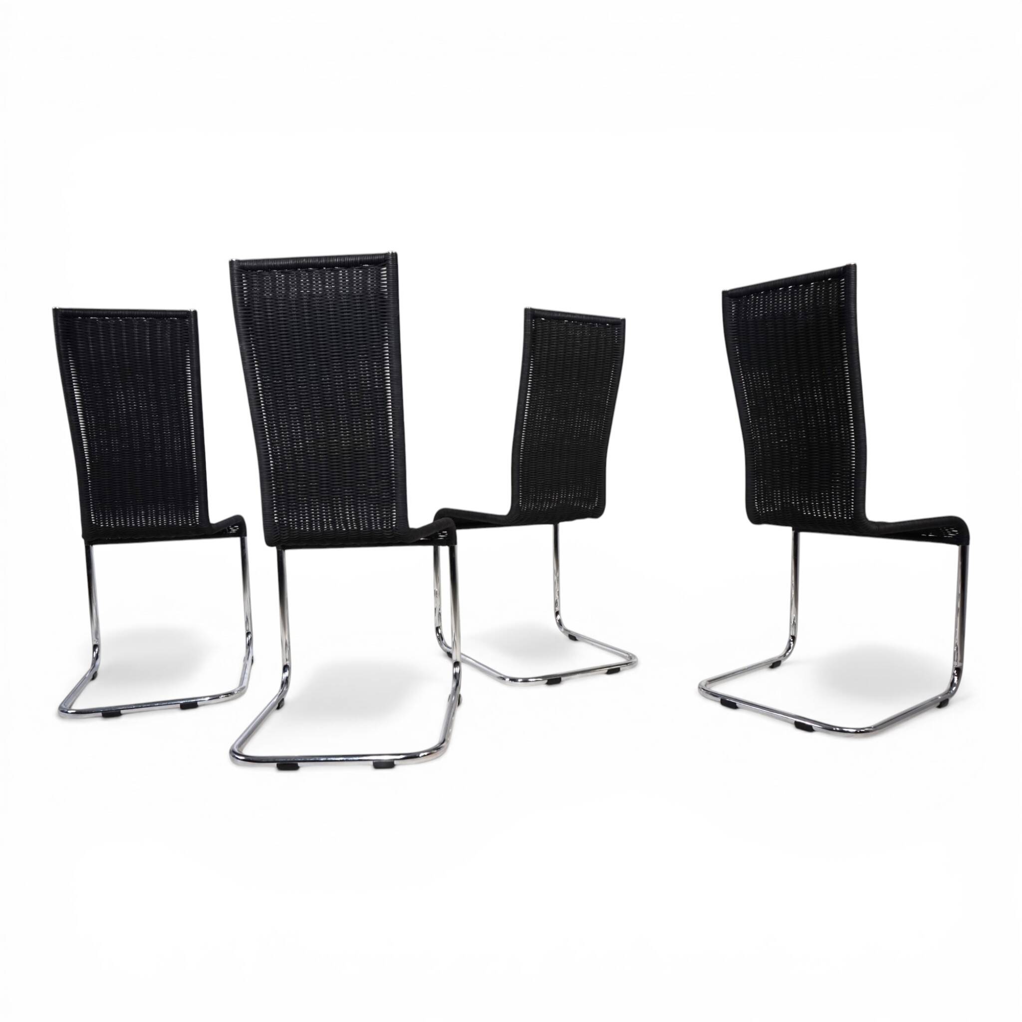 Set of 4 B 25 Tecta Cantilever Chairs by Axel Bruchhäuser, 1980