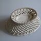 Woven ceramic oval fruit bowl or dish