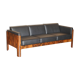 Mid-Century 3-seater canapé in Brazilian hardwood, 1966.
