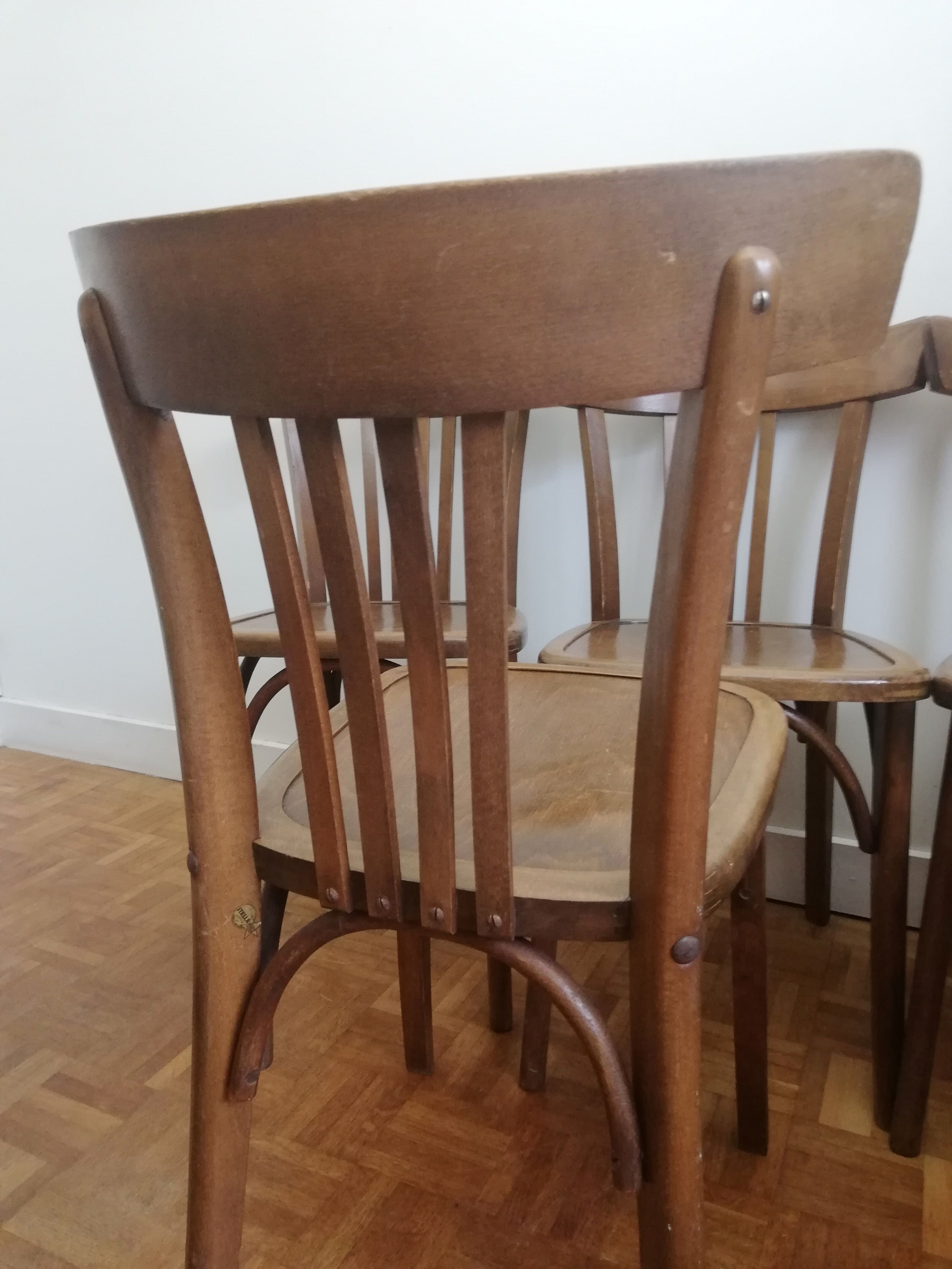 Suite of 6 chairs bistro Luterma for Stella