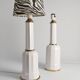 White Opaline Glass & Brass Heiberg Table Lamp, Denmark, Mid-19th century
