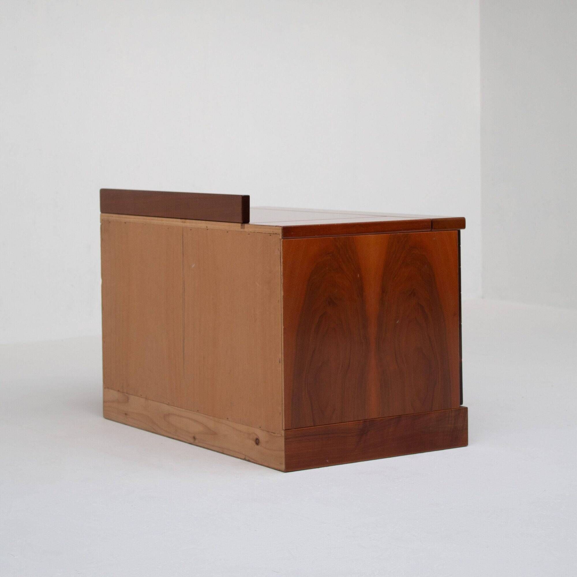 Set of two Italian mid-century wooden nightstands