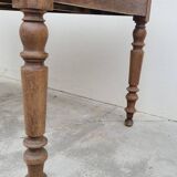 Table de Ferme rustique en chêne massif piètements louis Philippe 19ème -1m40