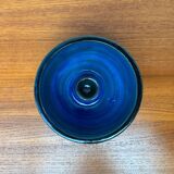 Rimini Blu pottery candlestick by Aldo Londi for Bitossi, Italy, 1960s.