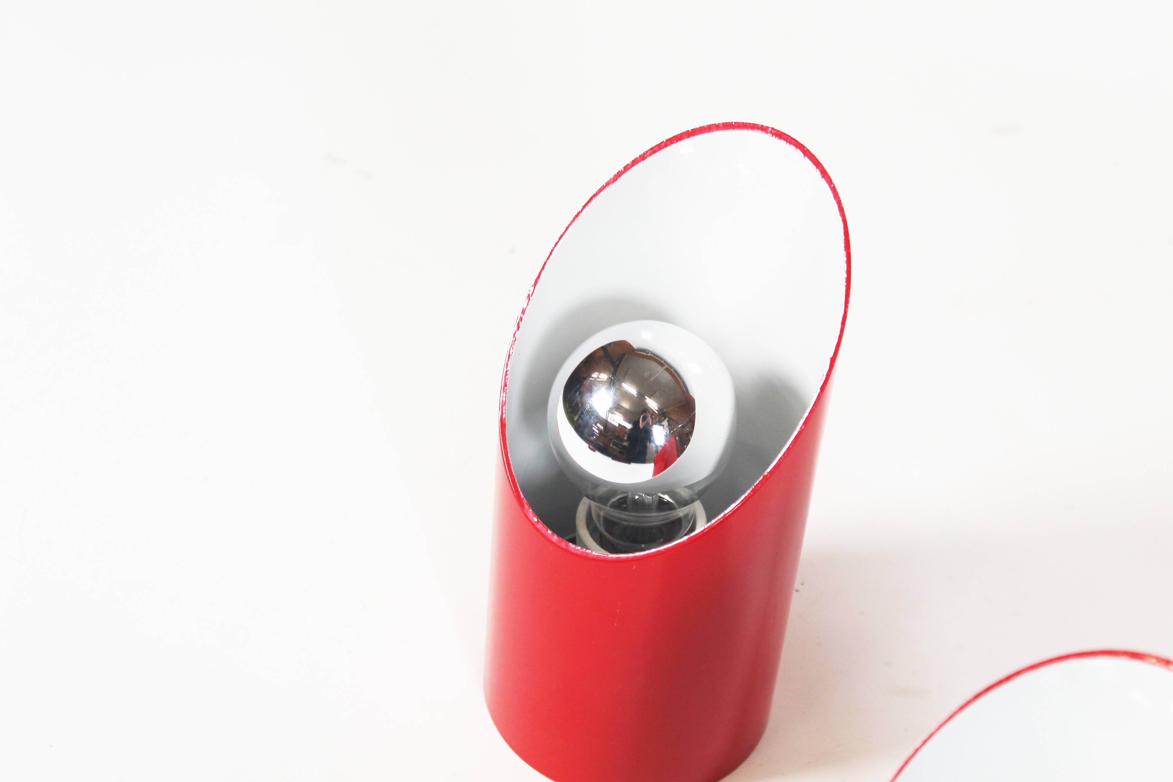 Original 1970's Pop art 'Obliqua' wall lamps by Ignazia Favata and Claudio Dini for Bieffeplast