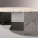Italian teardrop shaped marble coffee table, 1980s
