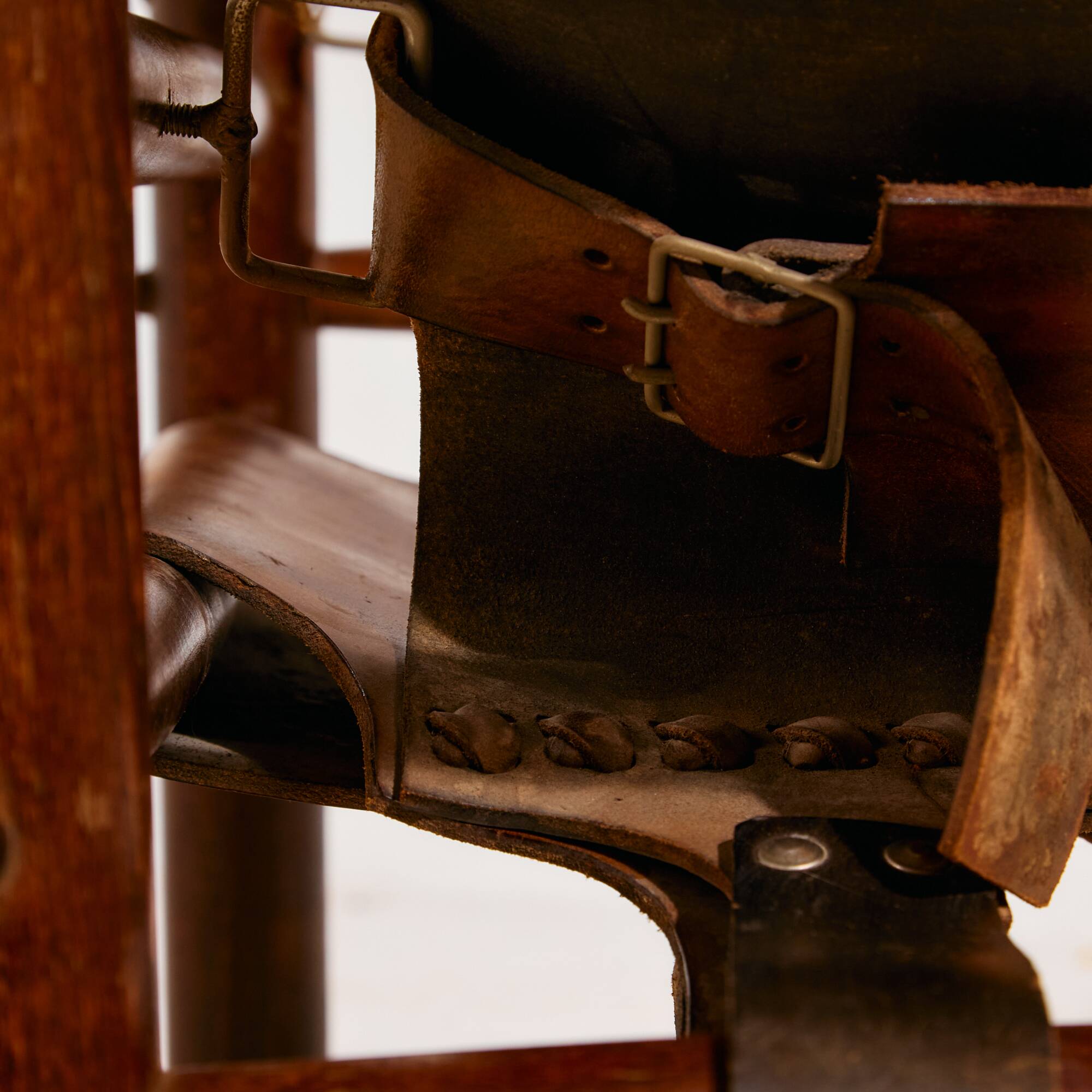 Hungarian calf leather lounge chair