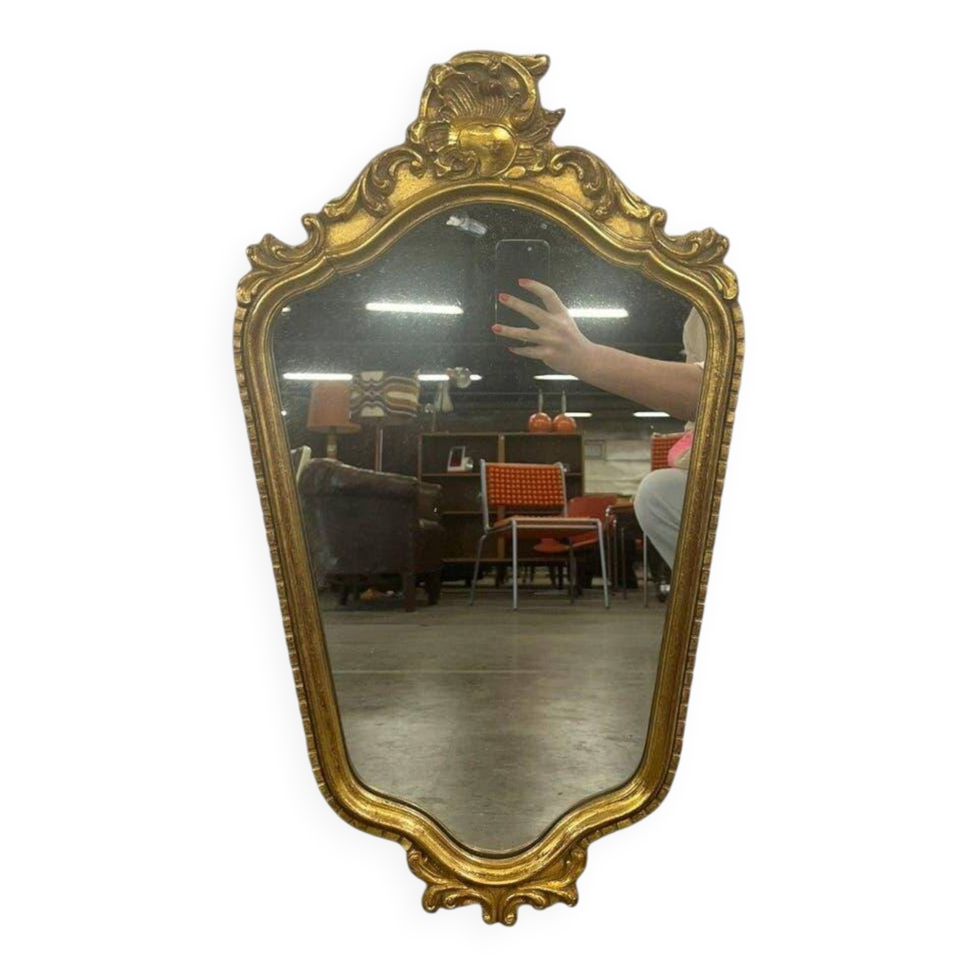Miroir baroque doré vintage / miroir mural