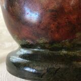 Glass paste vase signed