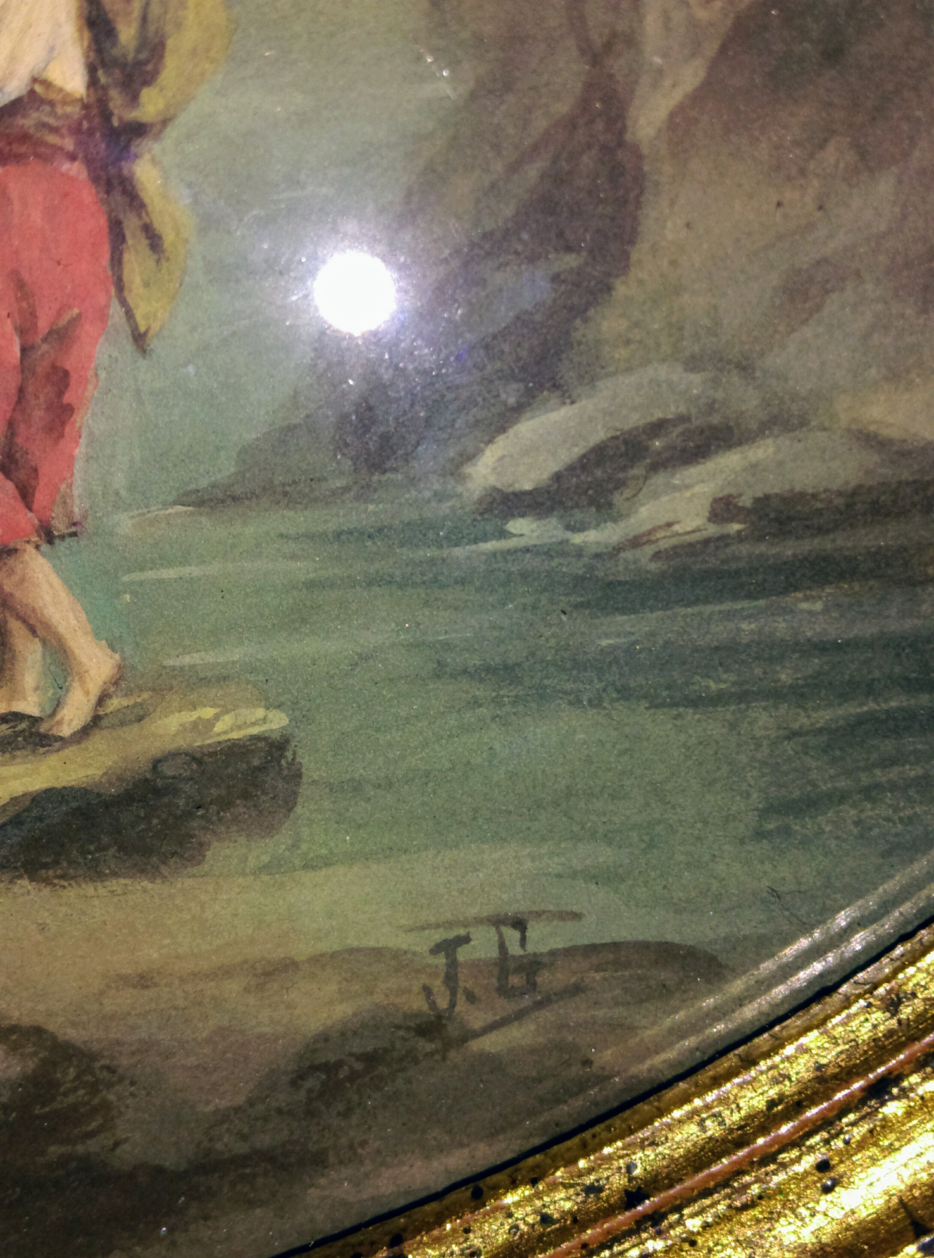 Pair of oval marines signed 19th