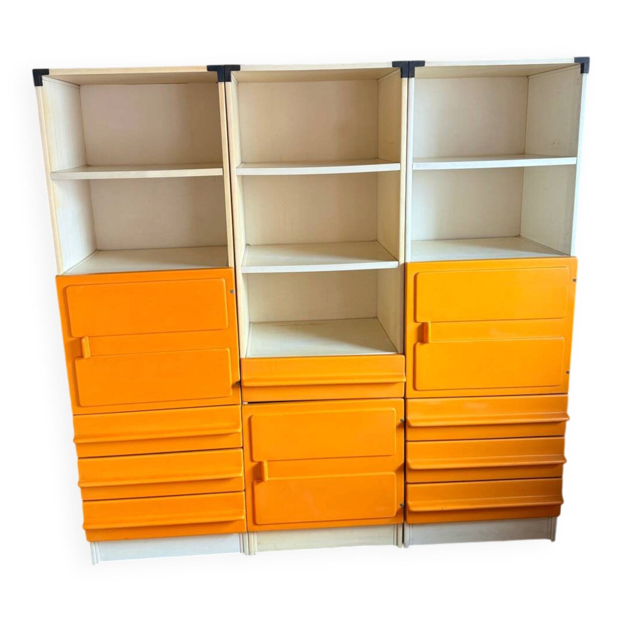 Set of 3 "Space Age" Storage Columns - 1970 Design