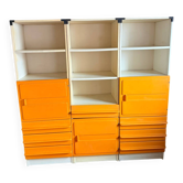 Set of 3 "Space Age" Storage Columns - 1970 Design