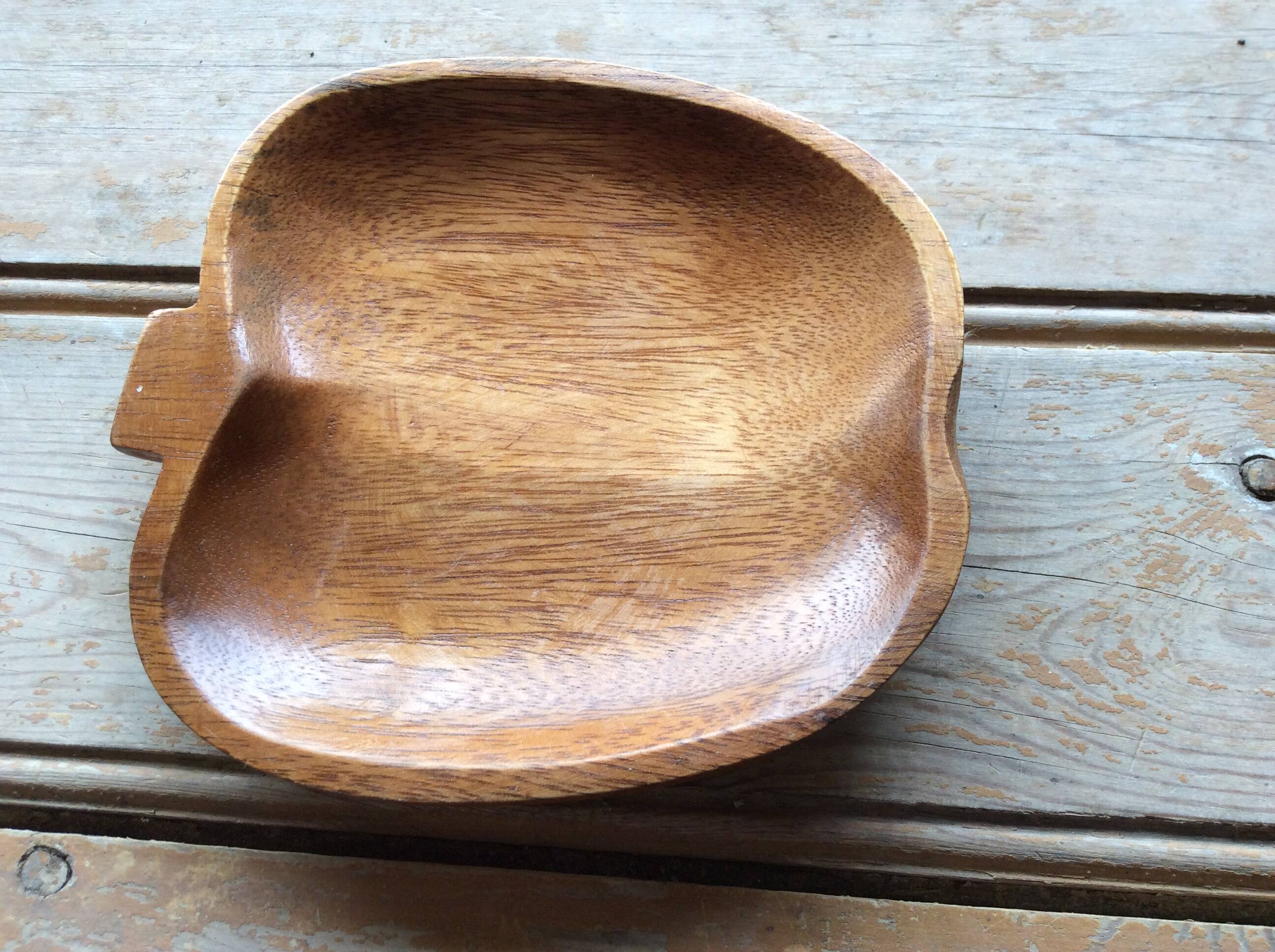 Empty wooden apple pocket