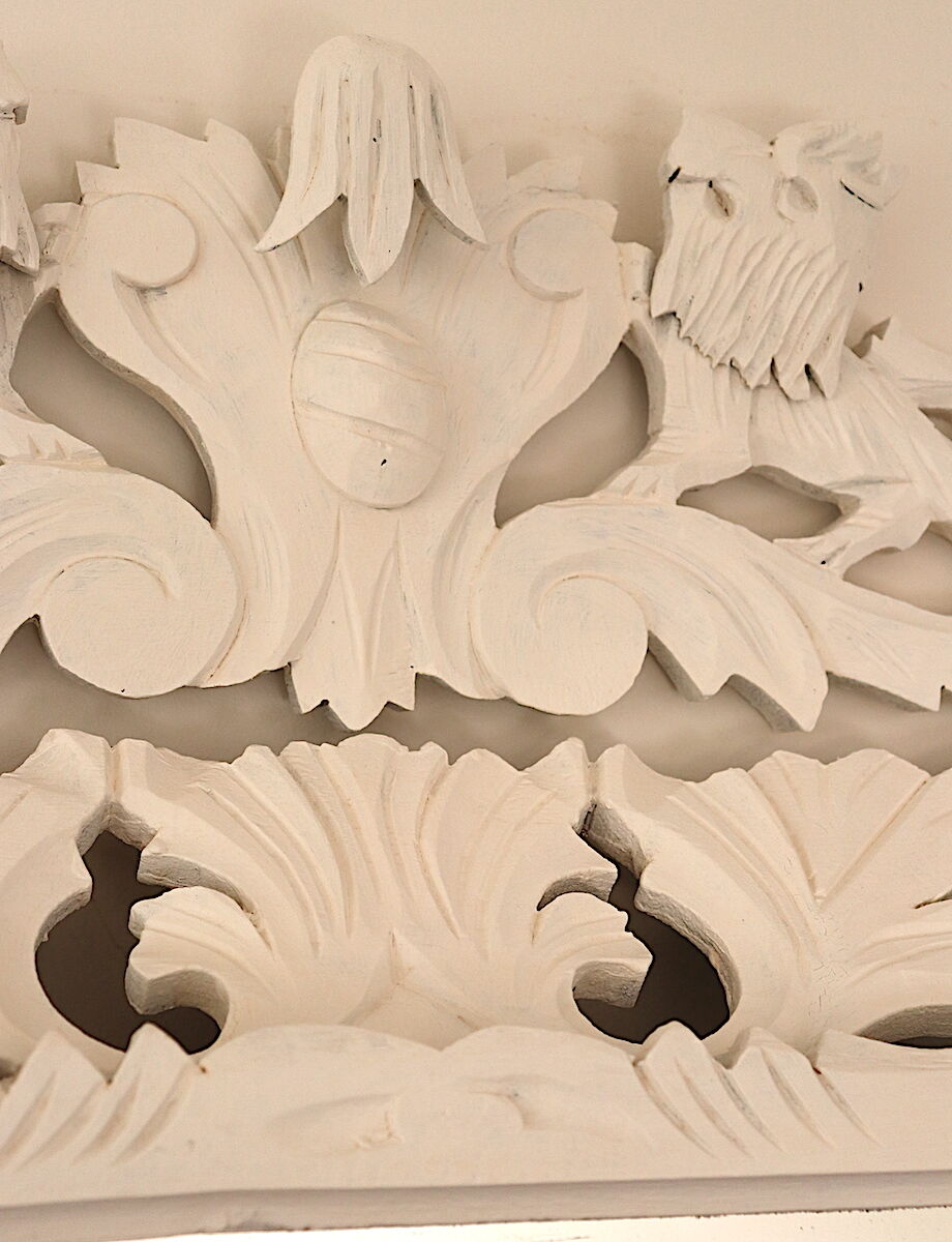 Miroir biseauté Henri II en blanc