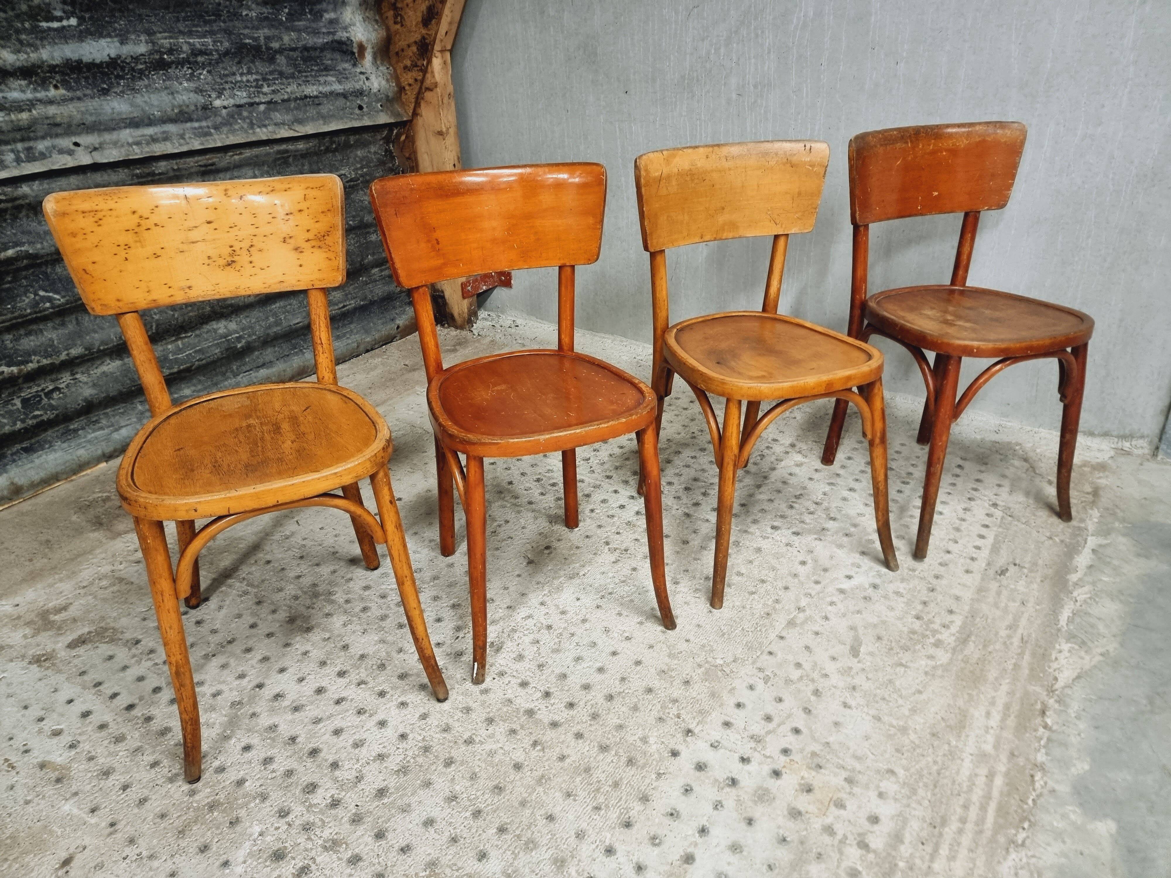 Old French cafe chairs set of 4 pcs